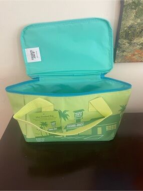 Trader Joe's Mini Insulated Tote - Lime Green & Teal